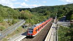 Eine S2 Dietzenbach - Niedernhausen bei ihrem vorletzen Zwischenstopp in Eppstein-Brehmtal. Aufgenommen am 10.8.2018 16:29 