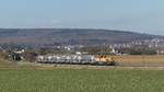 Der Kerkerbacher Kalkzug auf seinem Weg nach Ludwigshafen kurz hinter Butzbach-Ostheim.