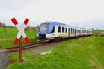 Regionalverkehr Start Alstom Coradia iLint Wasserstofftriebzug 554 113 am 05.04.24 auf der Taunusbahn