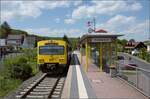 Abgesang auf die Taunus Elevated.  

Der VT2E der HLB 609 011 bzw. VT11 in Brandoberndorf. Mai 2022.