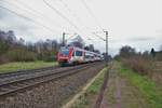 VIAS/Odenwaldbahn Bombardier Itino VT121+VTxxx (BR 615) am 10.02.18 bei Hanau West.