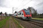 VIAS/Odenwaldbahn Bombardier Itino VT09+VTxxx (BR 615) am 10.02.18 bei Hanau West.