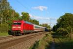 DB Fernverkehr 101 045-3 mit einen IC am 12.05.19 bei Hanau West