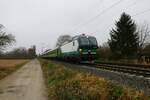 Nagelneuer ELL Siemens Vectron 193 508-9 mit Flixtrain am 14.01.24 in Maintal Ost 