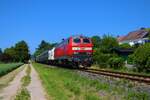 Manuel Zimmermann 218 191-5 mit Sonderzug in Liederbach Süd am 28.05.23