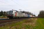 Akiem/ECCO Rail Siemens Vectron 193 889-3 und 193 xxx-x mit Containerzug am 17.03.24