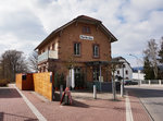 Bahnhofsgebäude von Fürth (Odenwald), am 26.3.2016.