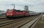 181 212-2 (Luxembourg) und 181 204-9 ziehen den IC 2054 Frankfurt (Main) - Saarbrcken am 30.04.2012 aus Kaiserslautern