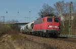 140 850-9 ist mit einem Gterzug am 21.03.2012 bei Kaiserslautern Pfaffwerk