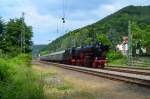 Im Rahmen des Dampfspektakles kam am 01.06.2014 01 202 mit ihrem DPE 81097 (RN - RLA - SPSN - SKL - RN) in Lambrecht durchgerauscht.