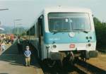 Ein Sonderzug nach der Stillegung der Bahn in Blieskastel nach Reinheim.