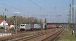 Am 29.3.14 durchfuhr die 486 508 den Bahnhof Graben Neudorf in Richtung Karlsruhe.