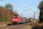 185 098-1 mit dem EZ 51941 (Mannheim Rbf-Offenburg Gbf) bei Durmersheim 25.9.18