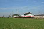 401 012-0 als ICE 274 von Basel SBB nach Berlin Ostbahnhof am Nachmittag des 29.03.14 in Auggen.