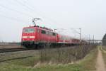 111 064 mit einer RB nach Offenburg am 27.03.13 bei Hgelheim.
