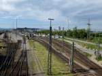 Weil am Rhein, der Umschlagbahnhof an der Stadtgrenze zu Basel/CH ist ein wichtiger Gterbahnhof der Rheintalbahn, Mai 2013