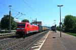 152 059-2 mit einem KLV-Zug am Nachmittag des 16.06.13 bei der Durchfahrt in Denzlingen.