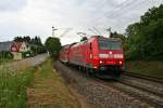 146 109-4 mit einer RB nach Neuenburg (Baden) am 25.06.13 bei Schallstadt.
