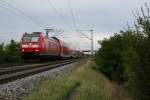 146 115 mit einem RE von Offenburg nach Basel Bad. Bf am Nachmittag des 14.09.13 westlich von Hgelheim.