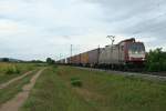 185 602-0 mit einem KLV-Zug gen Norden am Nachmittag des 14.09.13 bei Hgelheim.