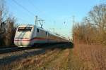 401 086-4 war am spten Nachmittag des 23.12.13 als ICE 70 von Basel SBB nach Hamburg-Altona unterwegs.