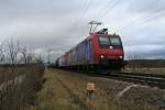 482 008-0 und 482 017-1 brachten am 03.01.14 den 49069 aus (Ludwigshafen) Karlsruhe Gbf an die Schweizer Grenze (Basel SBB Rbf/Muttenz).