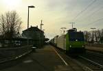 485 018-6 brachte am 25.01.14 den leicht verspteten 43608 aus Novara nach Freiburg (Breisgau) Gbf.