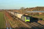 485 010-3 mit der RoLa (DGS) 43627 von Freiburg (Breisgau) Gbf nach Novara am spten Nachmittag des 11.02.14 nrdlich von Hgelheim.