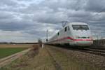 401 072-4 als ICE 279 von Berlin Ostbahnhof nach Basel SBB am Nachmittag des 27.02.14 westlich von Hügelheim.