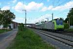 485 011-1 mit der RoLa 436__ von Freiburg (Breisgau) Gbf nach Novara am 14.05.14 in Mllheim (Baden).