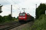146 114-4 mit einem RE von Schliengen nach Offenburg am Nachmittag des 12.07.14 nrdlich von Leutersberg.