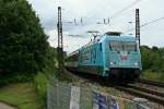 101 102-2 mit dem EC 8 von Zrich HB nach Dortmund Hbf am Nachmittag des 12.07.14 nrdlich von Leutersberg.