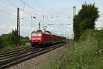 146 230-8 mit einer RB von Offenburg nach Neuenburg (Baden) am Nachmittag des 12.07.14 nrdlich von Leutersberg.