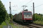 185 601-2 mit dem 41664 von Novara nach Genk am Nachmittag des 12.07.14 in Leutersberg.