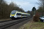 RE 10a nach Mannheim in Neckargerach am 10.2.2022 gen Zwingenberg fahrend.