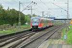 Auf Diensrfahrt ist der 642 150 in Pfaffengrund/Wieblingen gen Heidelberg Hbf fahrend am Mittag des 18.4.2023 