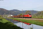 185 072-6 mit dem umgeleiteten EK 55689 (Kornwestheim Rbf - Singen(Htw)) bei Haslach 12.4.17