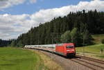 101 053-7 mit dem IC 2005  Schwarzwald  (Emden Hbf-Konstanz) im Groppertal 23.6.18