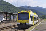 SWEG (ex. Ortenau S-Bahn OSB) VT 516 bei der Einfahrt aus Hornberg kommend in Hausach. Im Jahr 1998 wurde 650 578-7 gebaut - 08.07.2018