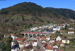 146 227-4  Neubaustrecke Stuttgart-Ulm  mit dem RE 4727 (Karlsruhe Hbf-Konstanz) auf dem Reichenbachviadukt 22.3.20