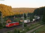 185 218-5 mit dem IKL50510 von Singen nach Rheinhausen am km 69,0 9.7.08