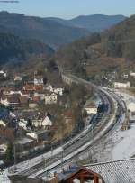 Blick auf den Bahnhof Hornbegr und das Reichenbachviadukt 11.1.09