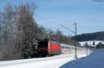 101 083-4 mit dem IC2270 Schwarzwald (Konstanz-Stralsund) am km 70,0 15.2.09