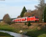 146 231-6 und 239-9 mit dem RE4718 (Konstanz-Karlsruhe Hbf) am km 77,4 12.4.09