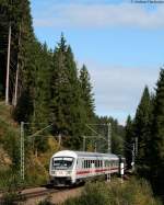 101 002-4 mit dem IC 2370  Schwarzwald  (Konstanz-Hamburg Altona)am km 80,0 5.9.09