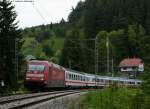 101 002-4 mit dem IC 2370  Schwarzwald  (Konstanz-Hamburg Hbf) bei Nubach 22.5.10