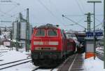 IRE 3204 (Ulm Hbf-Neustadt(Schwarzw)) mit Schublok 218 443-8 in Donaueschingen 21.12.10