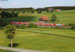 IRE 5318 (Kreuzlingen-Karlsruhe Hbf) mit Schublok 146 235-7  Europapark Rust  bei Stockburg 13.5.11 Es handelt sich hierbei um eine komplett neue Werbeloks die wohl erst seit diesem Tag fuhr.