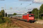 IC 2371  Schwarzwald  (Hannover Hbf-Konstanz) mit Schublok 101 096-6 in St.Georgen 1.9.11