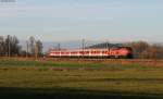 218 409-1 mit dem IRE 3215 (Neustadt(Schwarzw)-Ulm Hbf) bei Pfohren 19.11.11